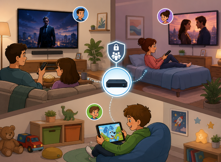 Multiple TV Rooms One IPTV Account.png Multiple TV Rooms One IPTV Account.png